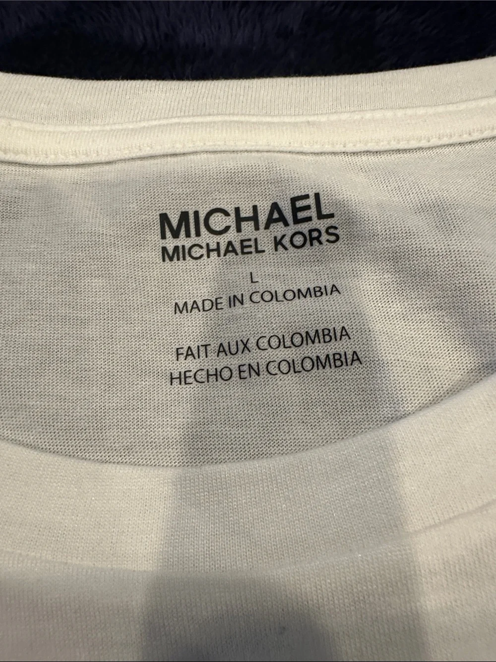 Michael Kors Kids White Long Sleeve Tee with Yellow KORS Print